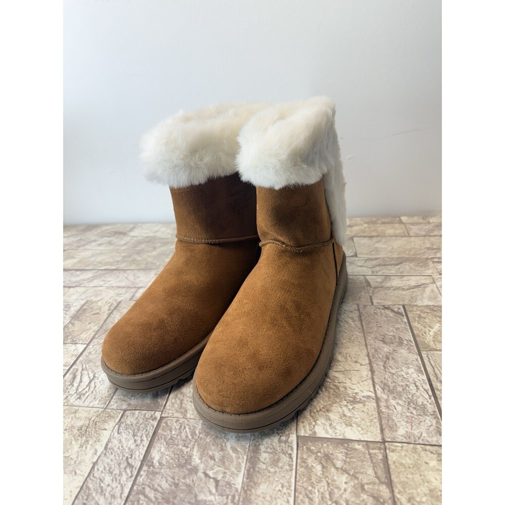 Sonoma Girls' Alainaa Faux fur Cozy Winter Boots AC2 Chestnut Sz 6 Girls / W 8 - Picture 6 of 9
